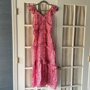Misa maxi dress. Size Small. Pink flower print